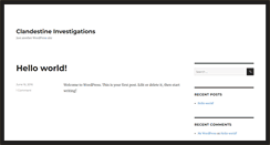 Desktop Screenshot of clandestineinvestigations.com